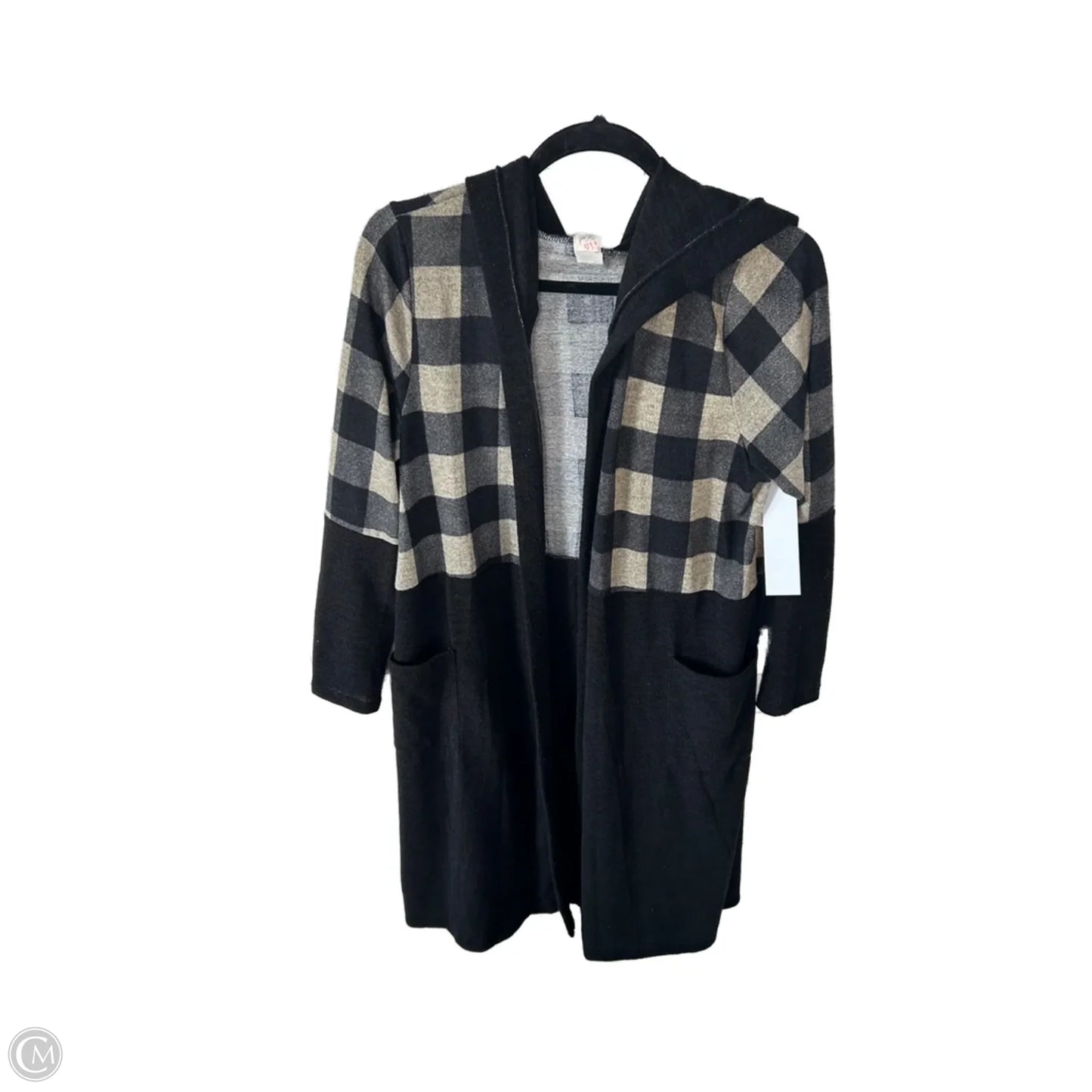 Cardigan By 7th Ray In Black & Tan, Size: L