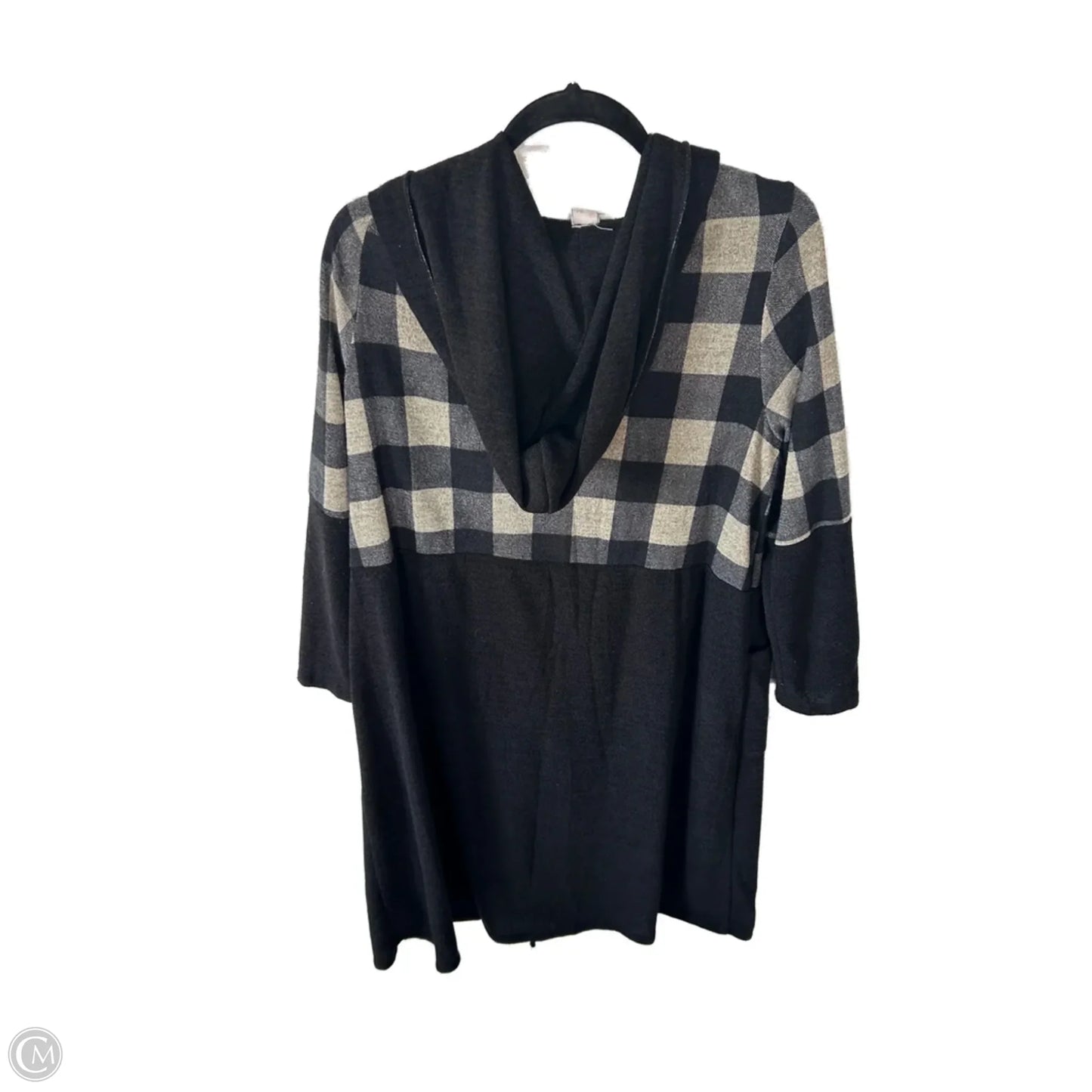 Cardigan By 7th Ray In Black & Tan, Size: L