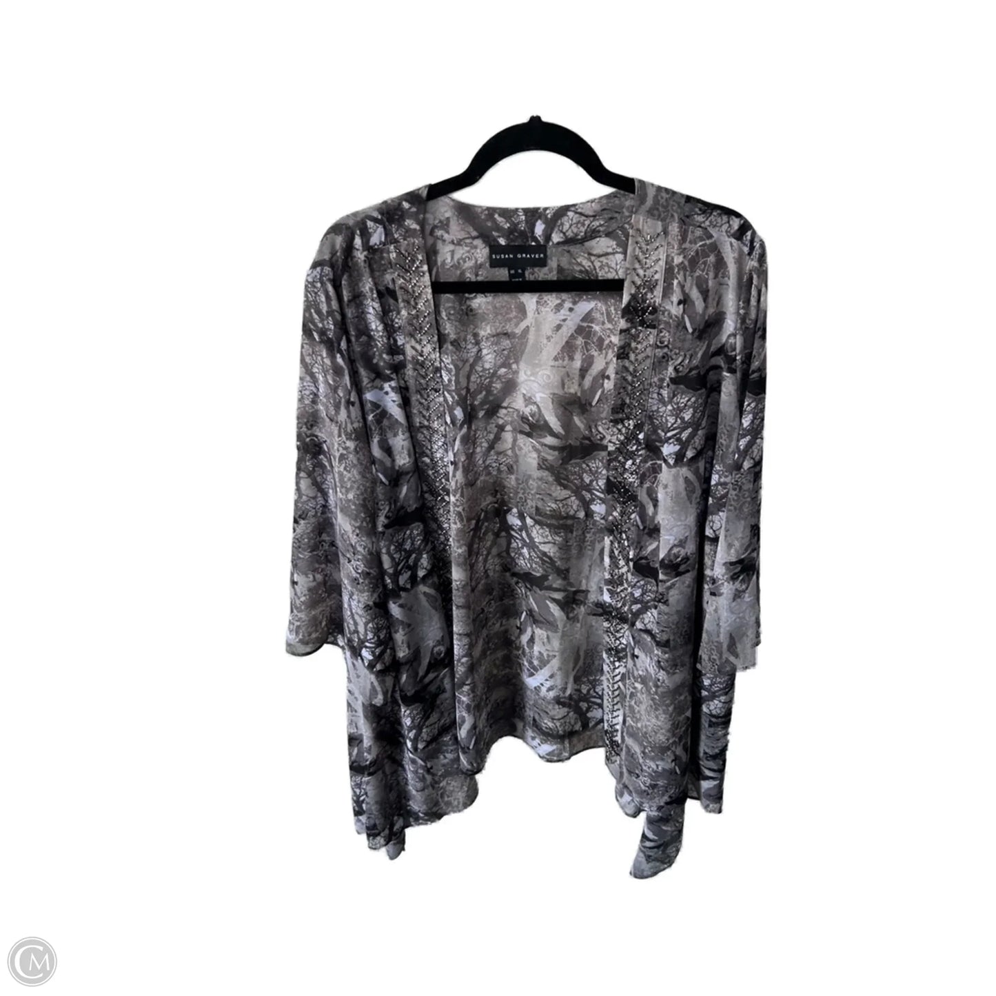 Kimono By Susan Graver In Brown, Size: Xl