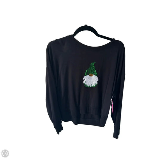 Sweatshirt Crewneck By Cynthia Rowley In Black & Green, Size: M