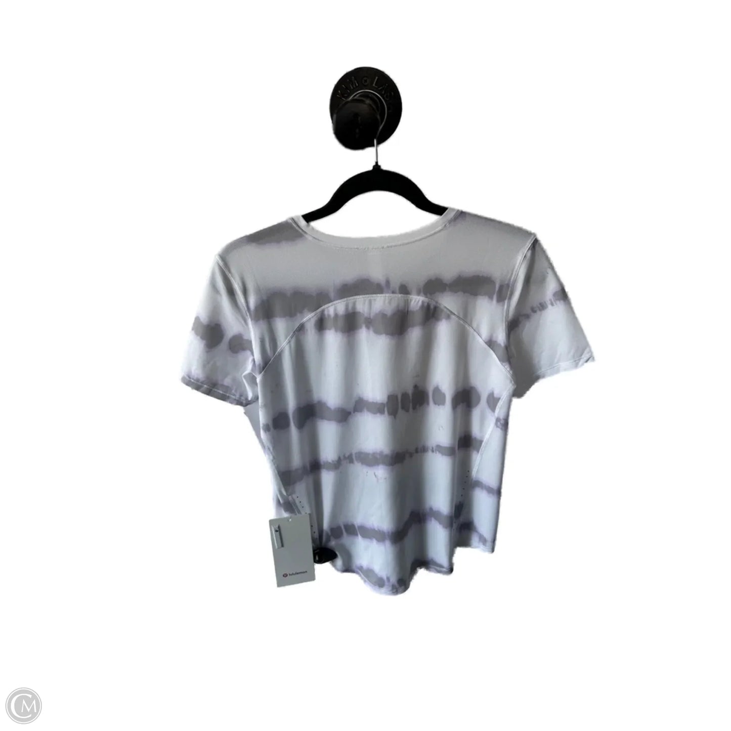 Athletic Top Short Sleeve By Lululemon In Grey & Purple, Size: S