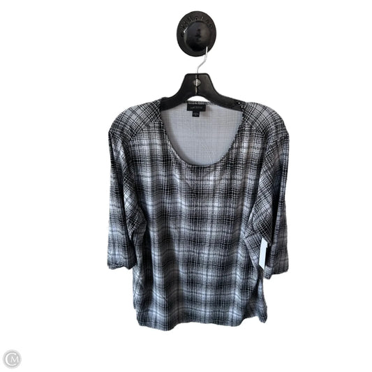 Top Short Sleeve By J. Jill In Black & White, Size: Xl