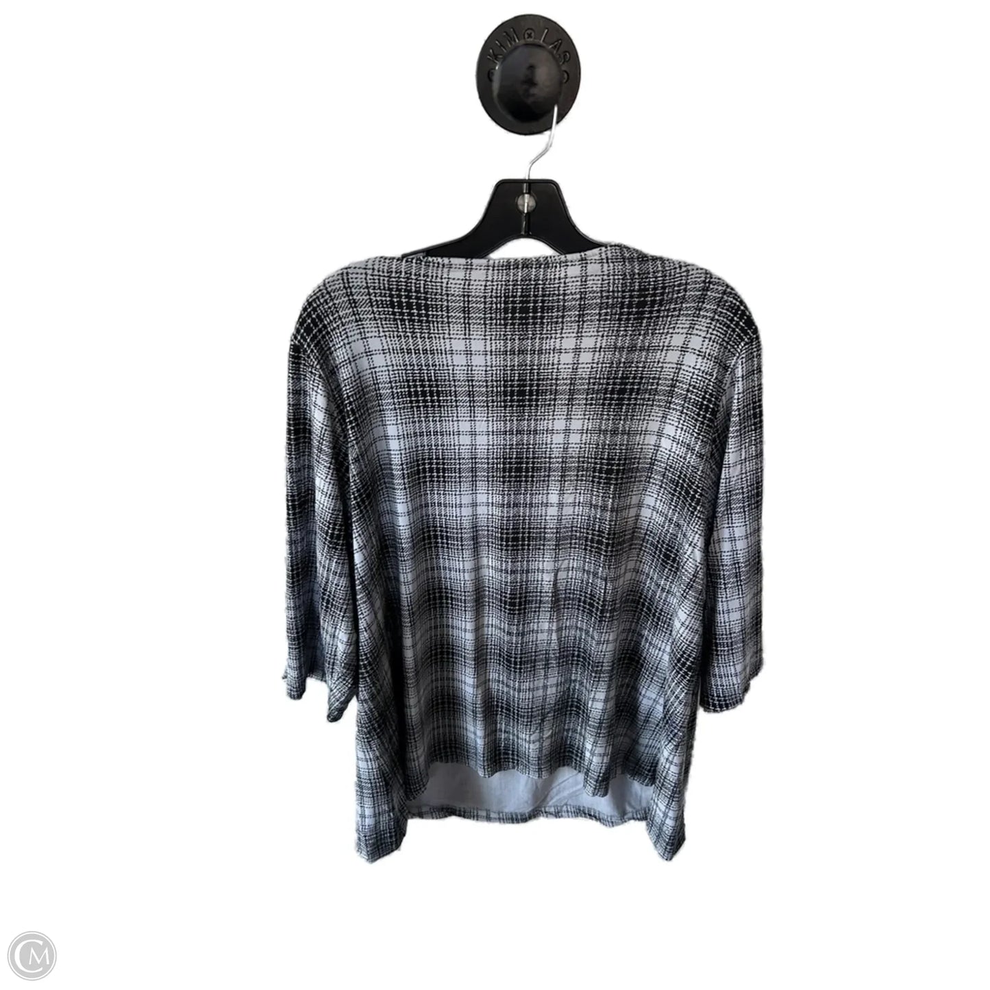 Top Short Sleeve By J. Jill In Black & White, Size: Xl