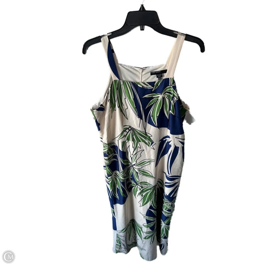 Dress Casual Maxi By Maggy London In Blue & Tan, Size: L