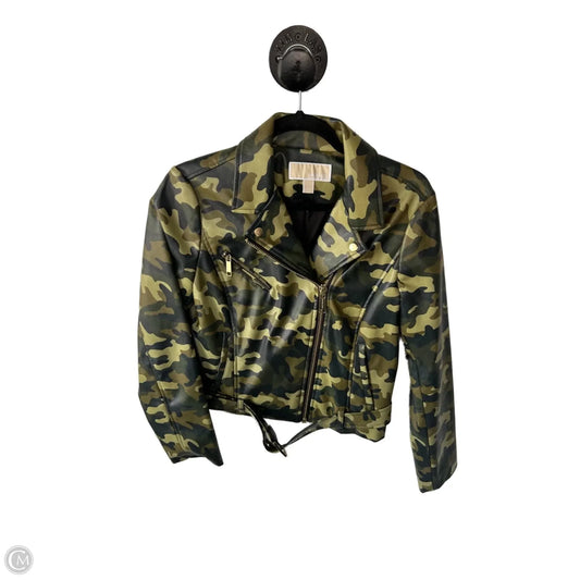 Jacket Moto By Michael By Michael Kors In Green, Size: M