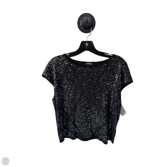 Top Short Sleeve By Express In Black, Size: S