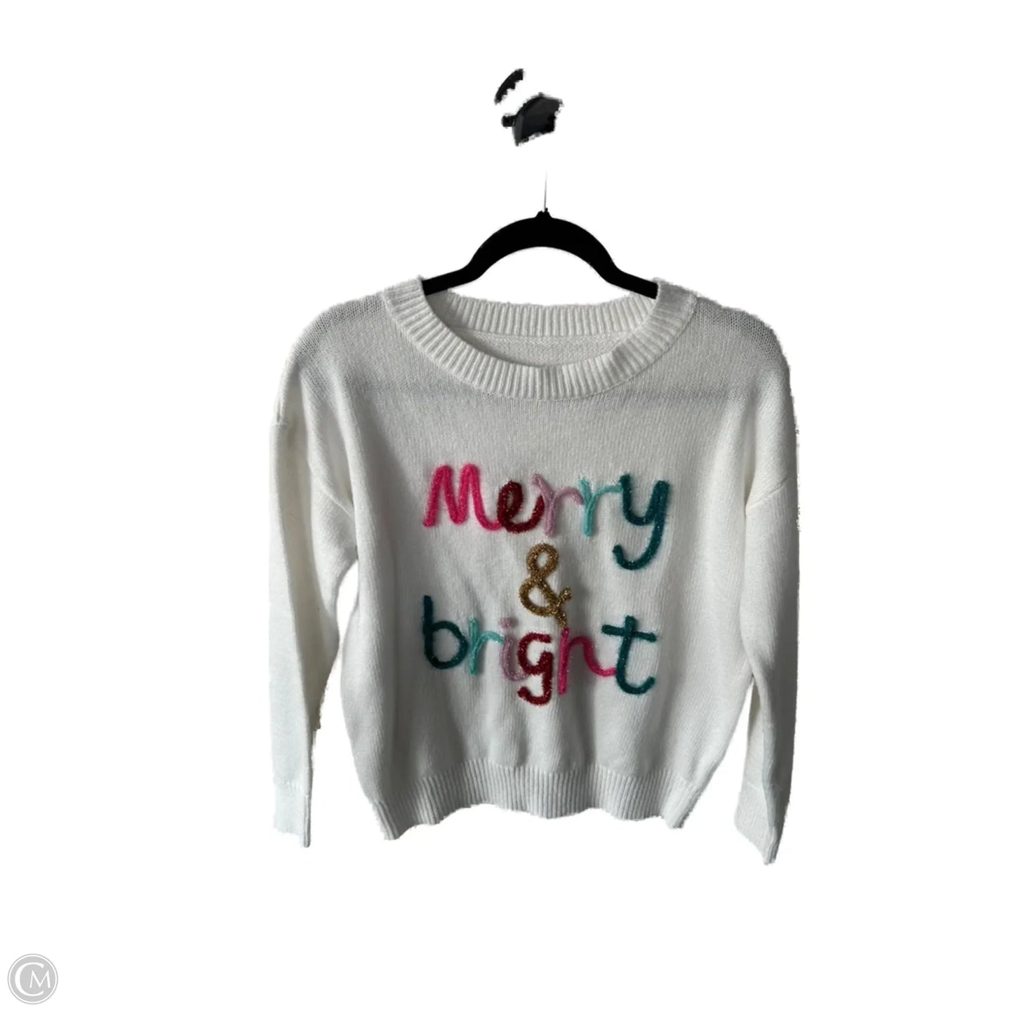 Sweater By Clothes Mentor In White, Size: S