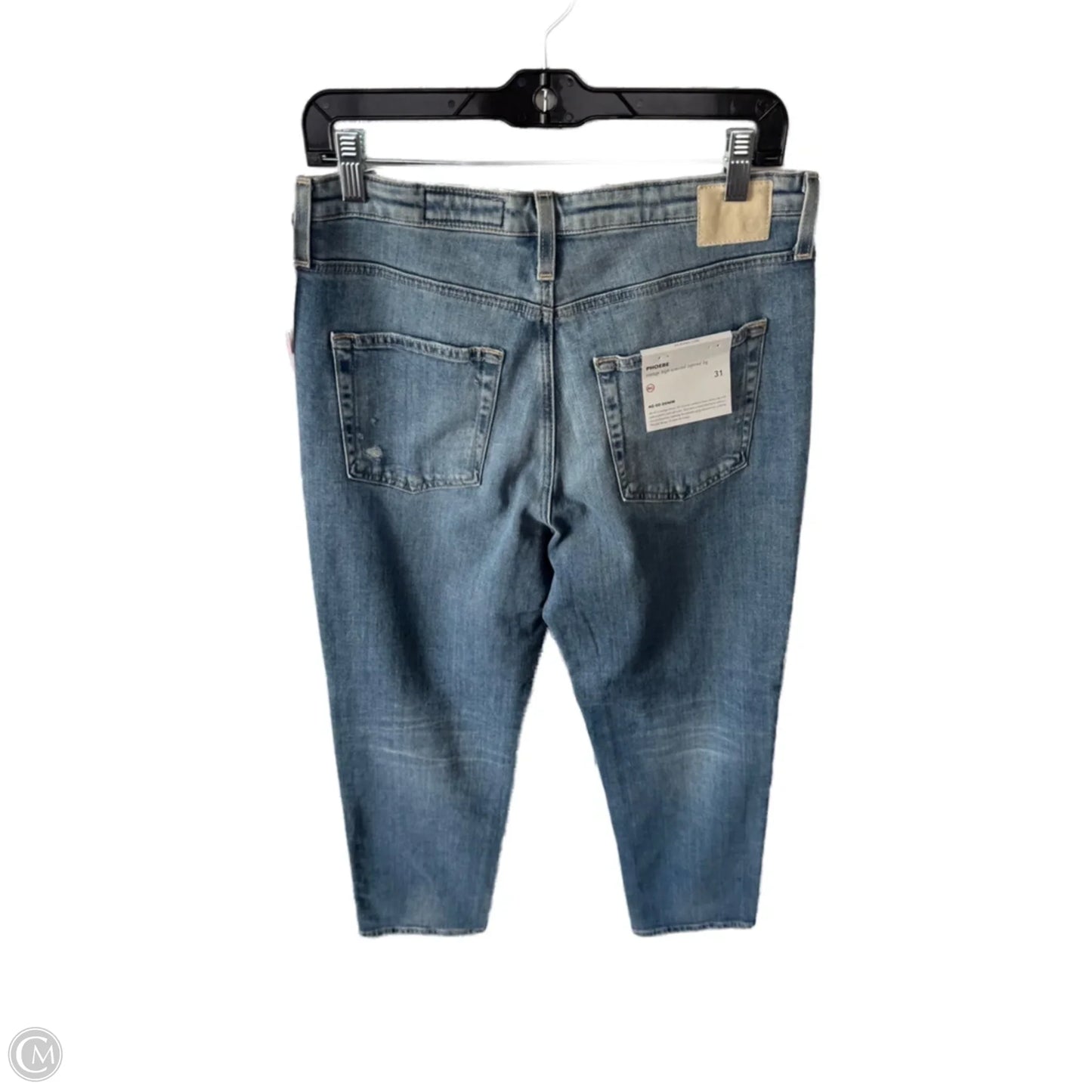 Jeans Straight By Adriano Goldschmied In Blue Denim, Size: 12