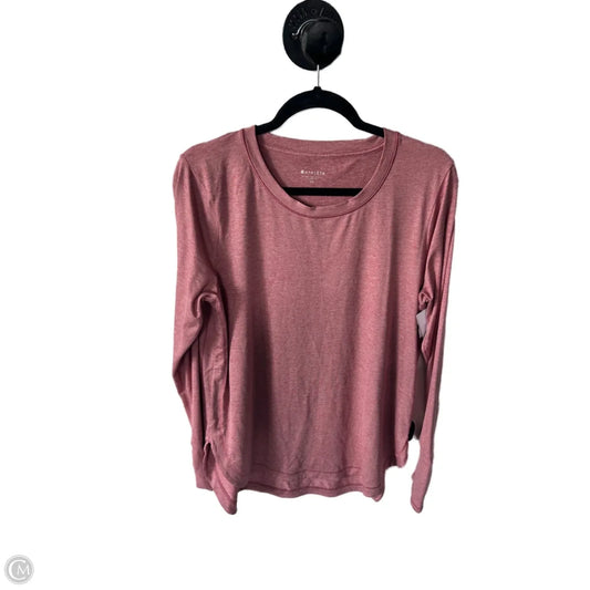 Athletic Top Long Sleeve Crewneck By Athleta In Pink, Size: L