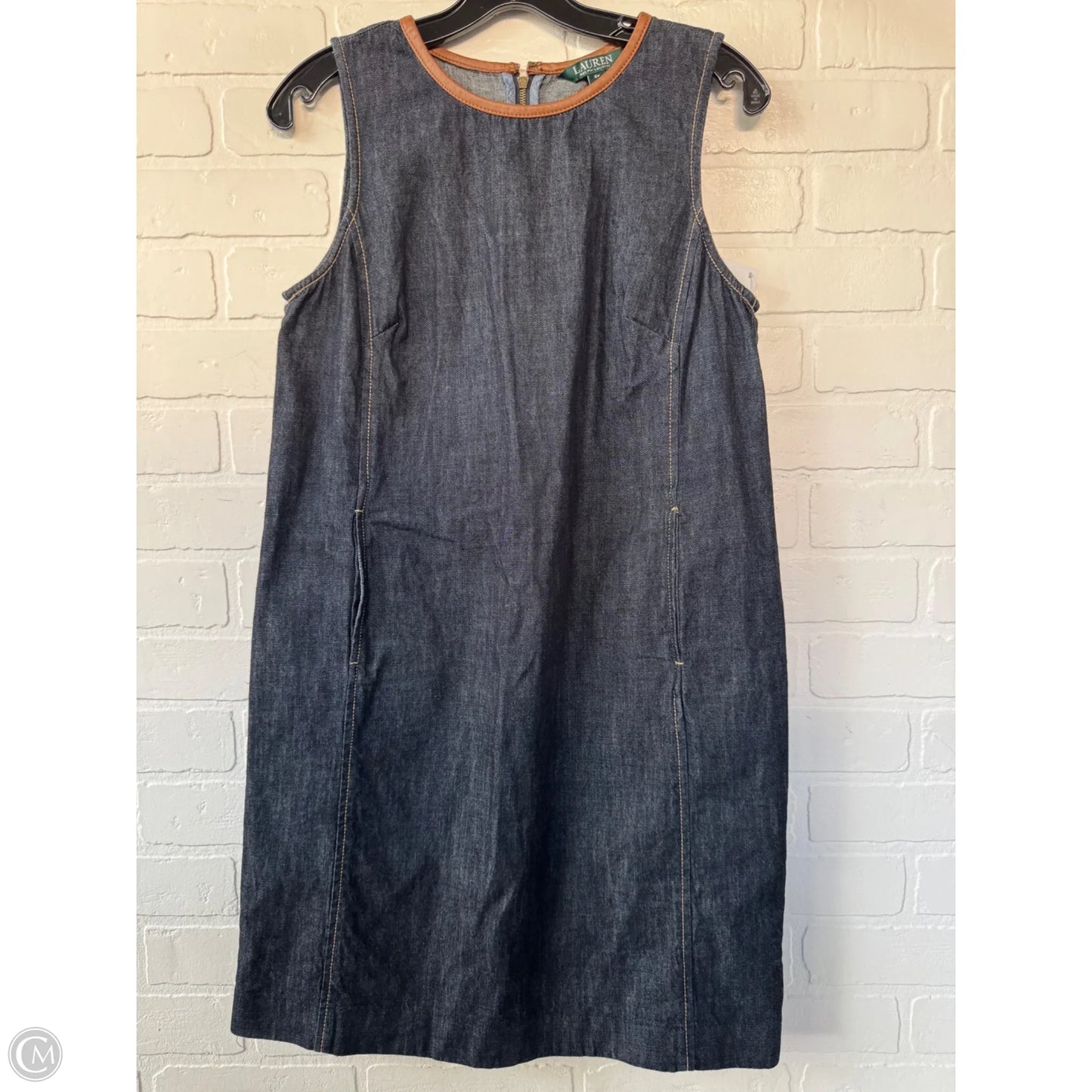 Dress Casual Short By Lauren By Ralph Lauren In Blue Denim, Size: Mp