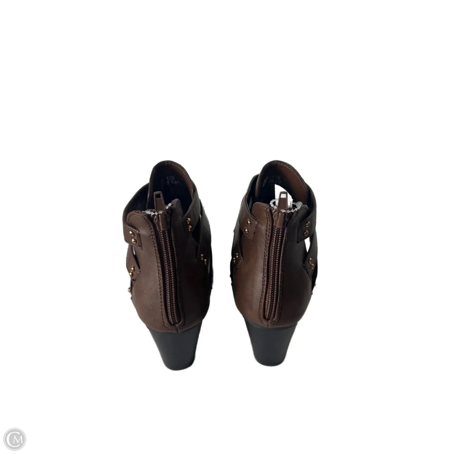 Boots Ankle Heels By Cmc In Brown, Size: 7.5