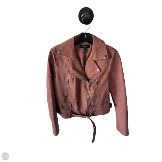 Jacket Moto By Forever 21 In Pink, Size: M