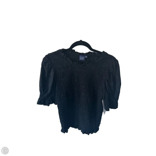 Top Short Sleeve By Gap In Black, Size: M