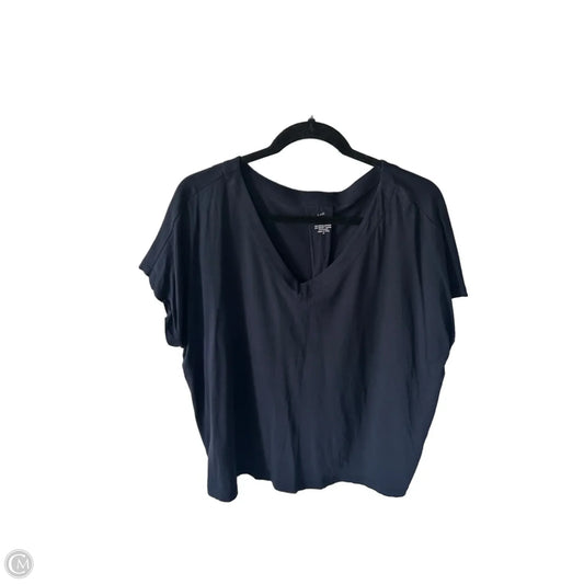Top Short Sleeve Basic By J. Jill In Blue, Size: Xl