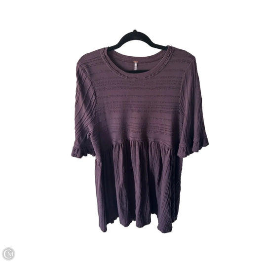 Tunic Short Sleeve By Free People In Purple, Size: L
