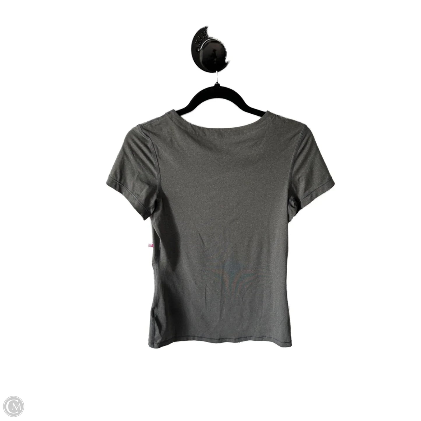 Athletic Top Short Sleeve By Nike In Grey, Size: M