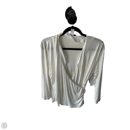 Top Long Sleeve Basic By White House Black Market In White, Size: M