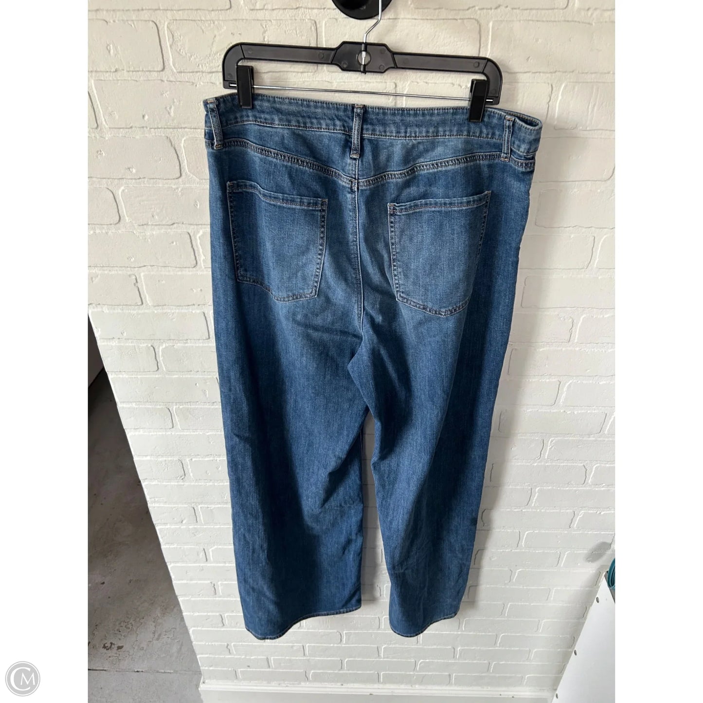 Jeans Wide Leg By Chicos In Blue Denim, Size: 16
