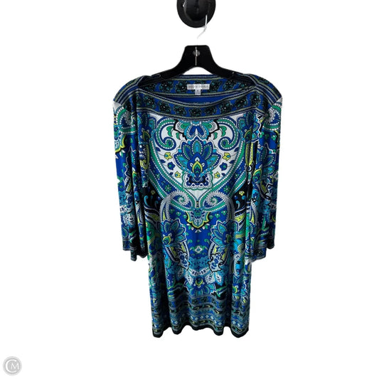 Dress Work By Sandra Darren In Black & Blue, Size: Xl