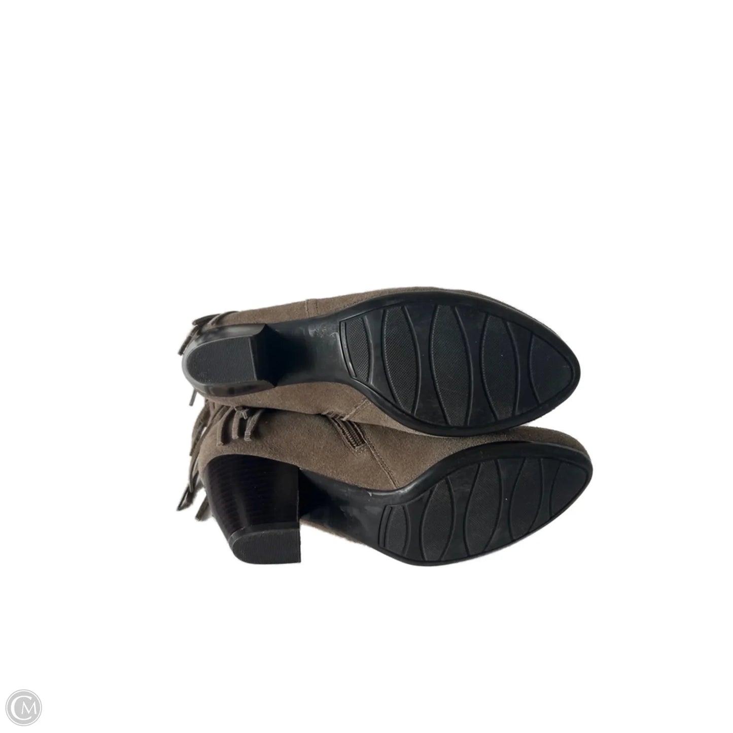 Boots Ankle Heels By Vaneli In Brown, Size: 7