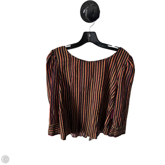 Top 3/4 Sleeve By Meadow Rue In Blue & Orange, Size: L