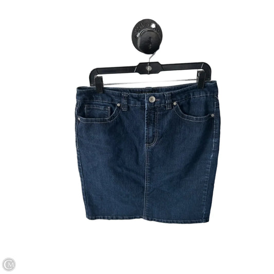 Skirt Mini & Short By Nine West In Blue Denim, Size: 10