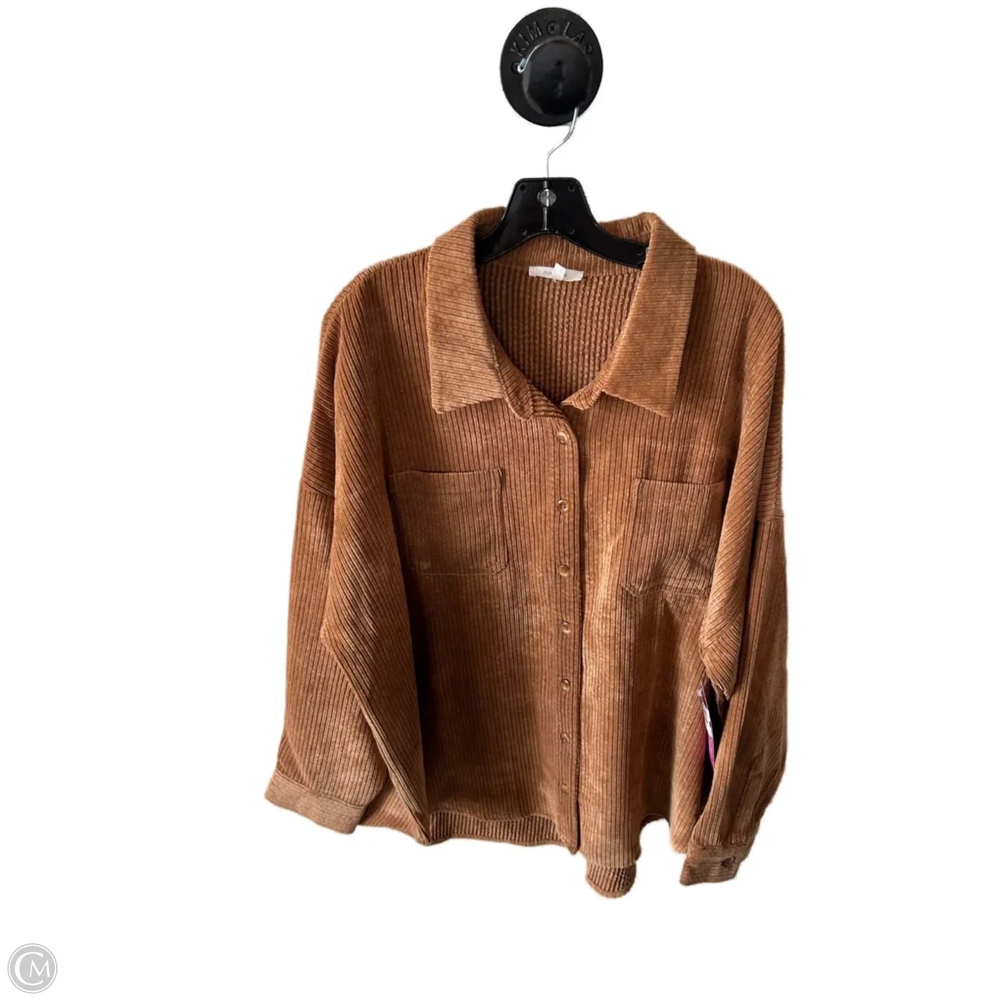 Jacket Shirt By Maurices In Brown, Size: Xxl