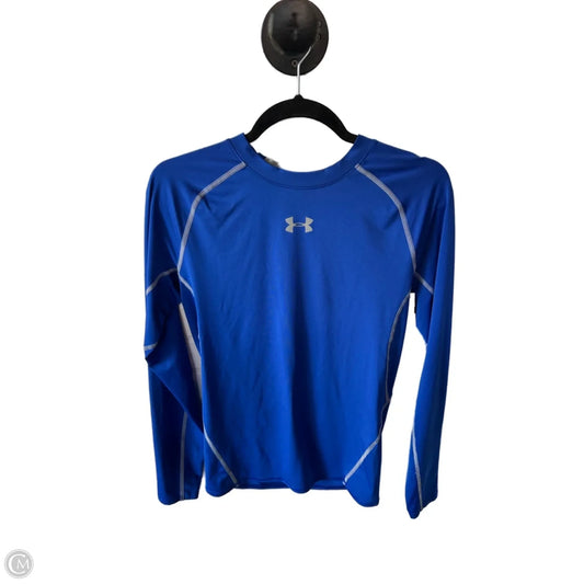 Athletic Top Long Sleeve Crewneck By Under Armour In Blue, Size: L
