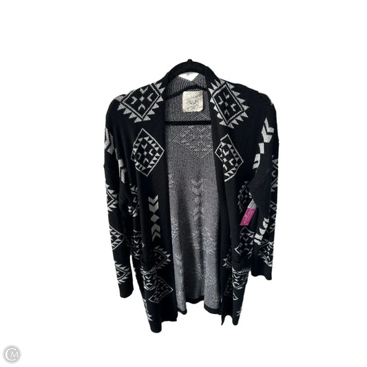 Sweater Cardigan By Fantastic Fawn In Black & White, Size: S