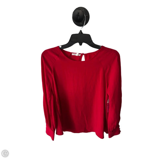 Top Long Sleeve By Maurices In Red, Size: Xs
