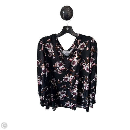 Top Long Sleeve By Maurices In Black & Pink, Size: Xxl