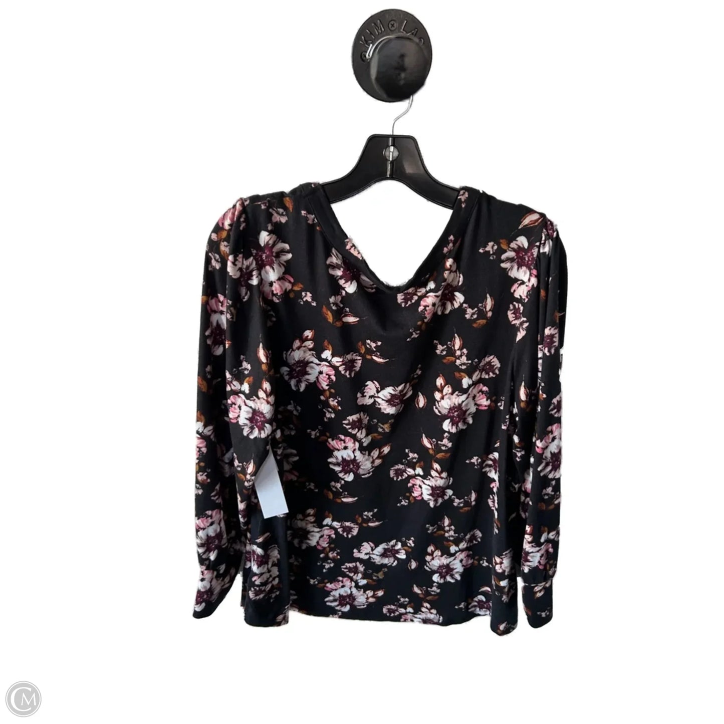 Top Long Sleeve By Maurices In Black & Pink, Size: Xxl