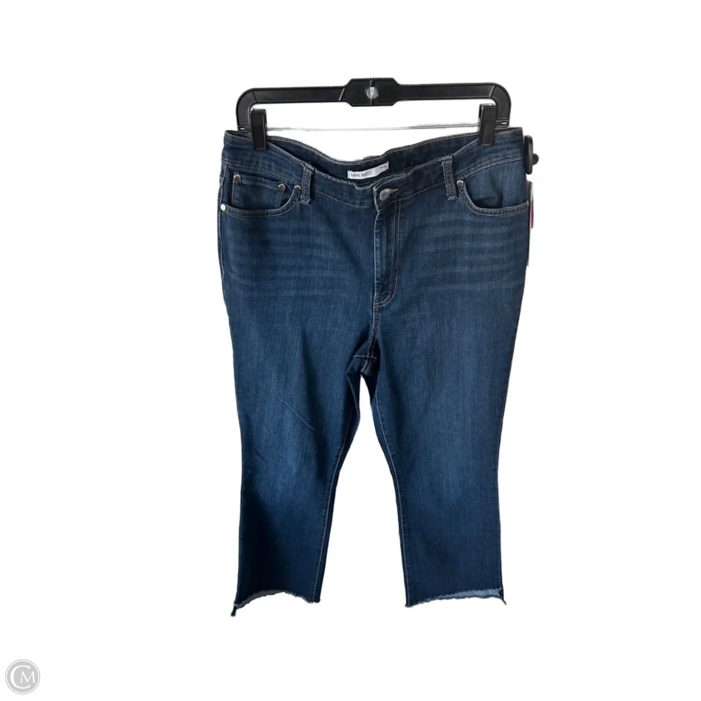 Jeans Flared By Nine West In Blue Denim, Size: 14