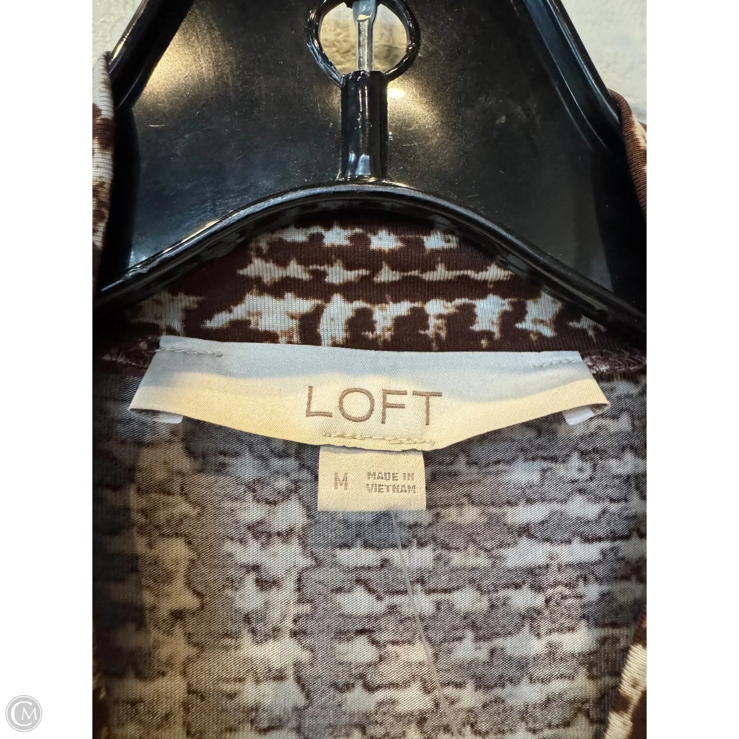 Dress Casual Maxi By Loft In Brown & Cream, Size: M