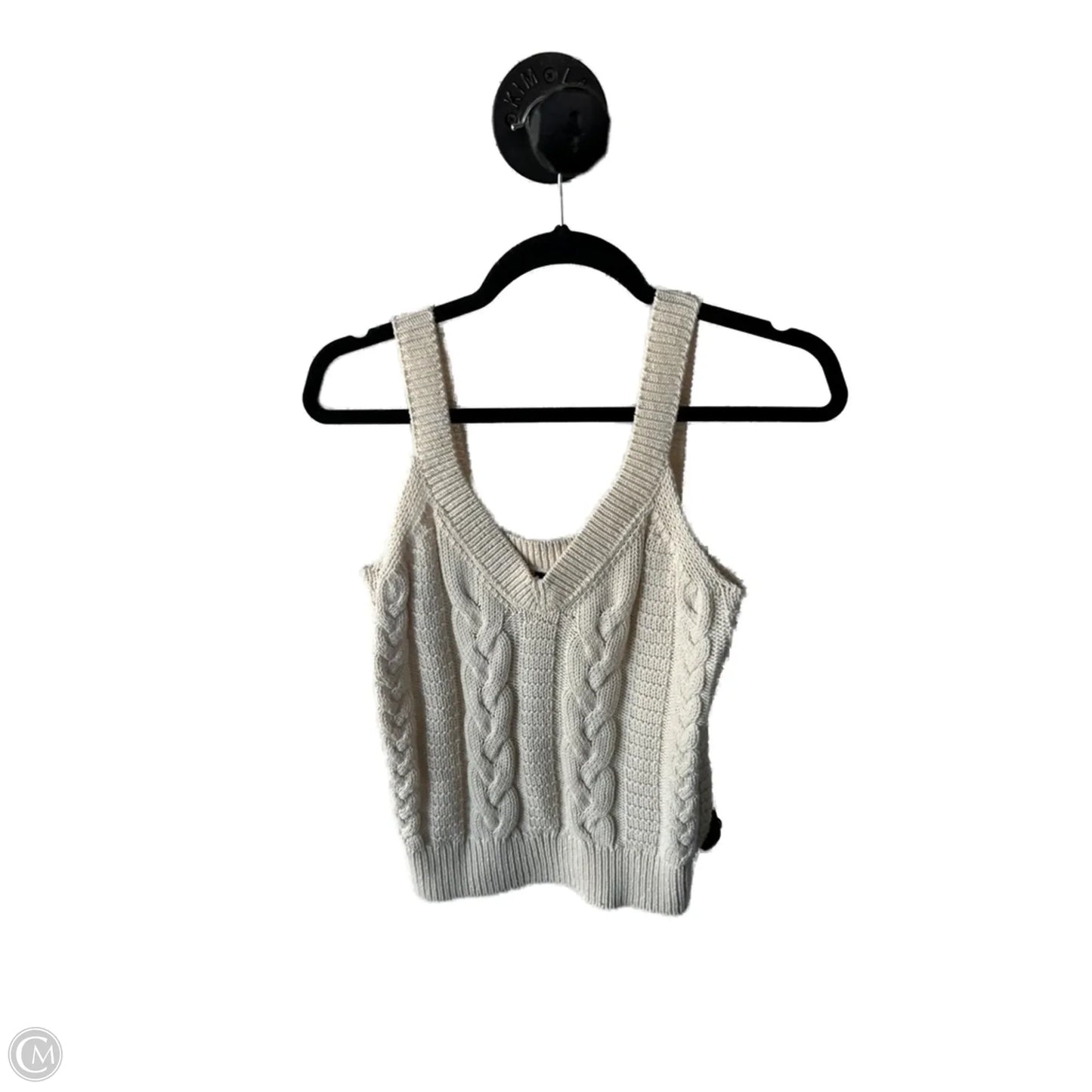 Vest Sweater By Banana Republic In Cream, Size: Xs