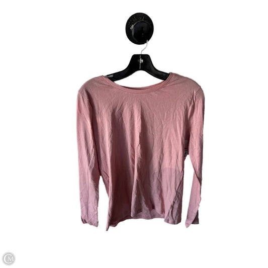 Top Long Sleeve Basic By Time And Tru In Pink, Size: S