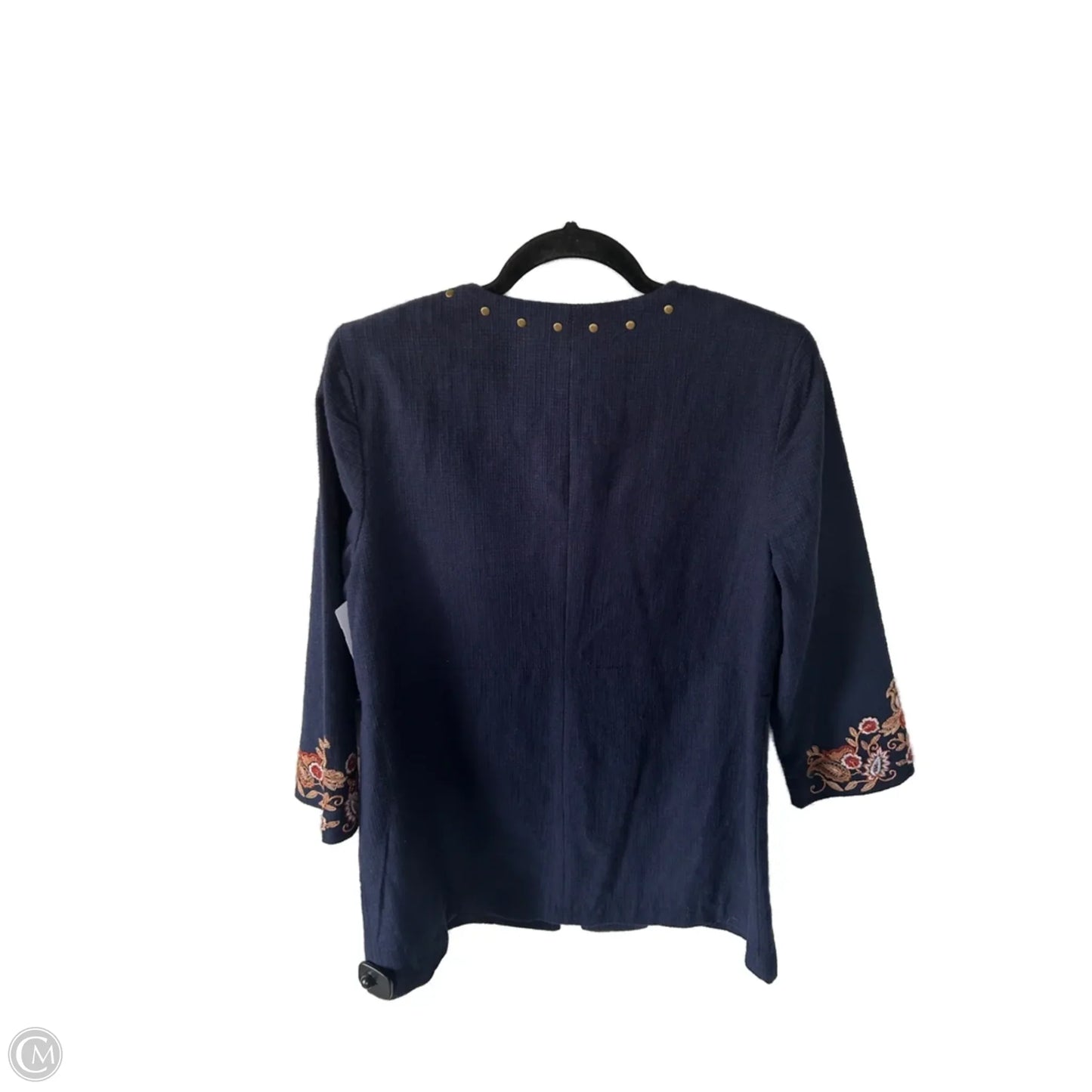 Blazer By Chicos In Blue & Orange, Size: S