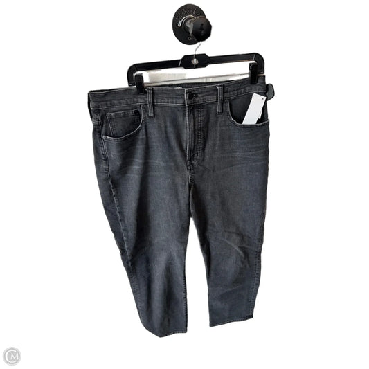 Jeans Cropped By Madewell In Black Denim, Size: 14