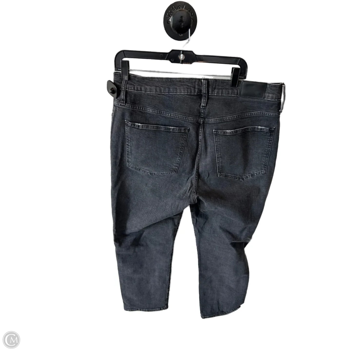 Jeans Cropped By Madewell In Black Denim, Size: 14