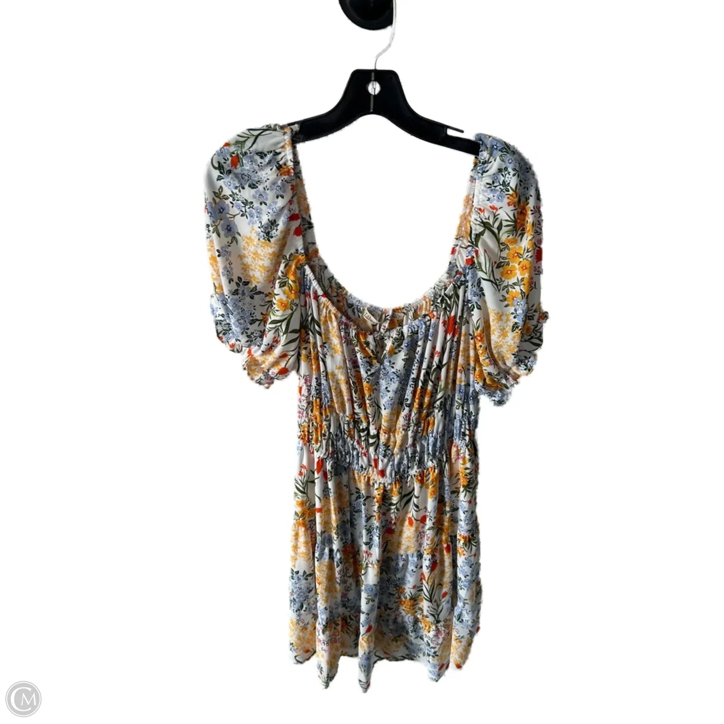 Dress Casual Short By Liberty Love In Blue & Yellow, Size: 3x