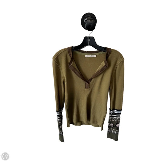 Top Long Sleeve By We The Free In Green, Size: S