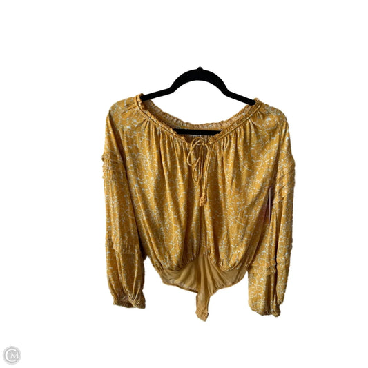 Bodysuit By Free People In Yellow, Size: S