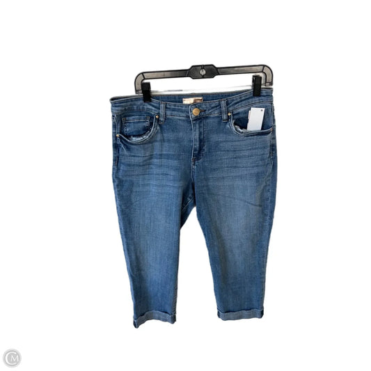 Jeans Cropped By Kut In Blue Denim, Size: 12