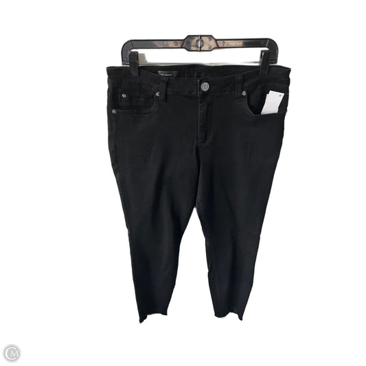 Jeans Skinny By Kut In Black Denim, Size: 12