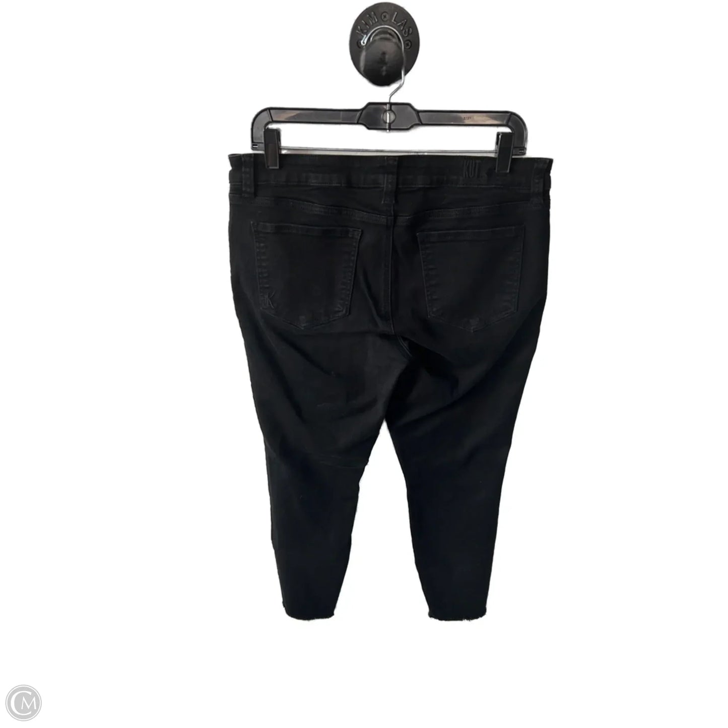 Jeans Skinny By Kut In Black Denim, Size: 12