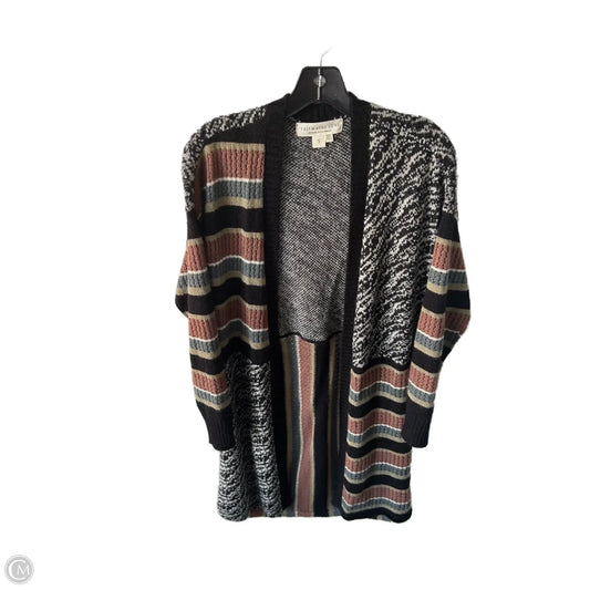 Sweater Cardigan By Saltwater Luxe In Black & Brown, Size: S