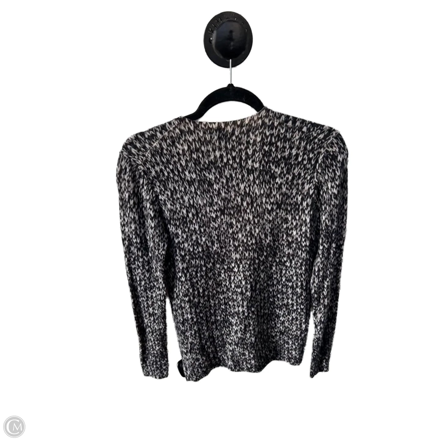 Sweater Cardigan By Worth Ny In Black & Tan, Size: S