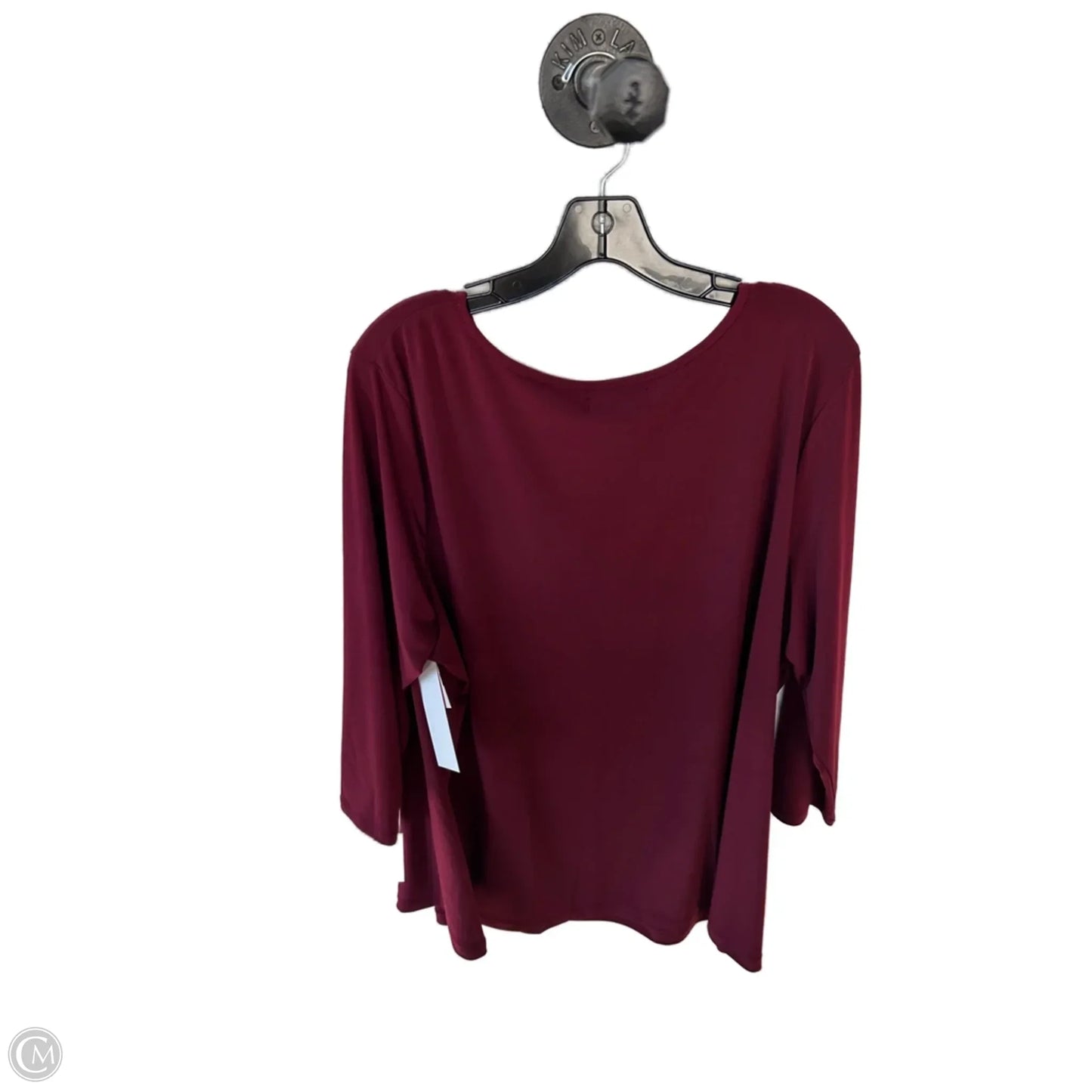 Top Long Sleeve By Liz Claiborne In Red, Size: 2x