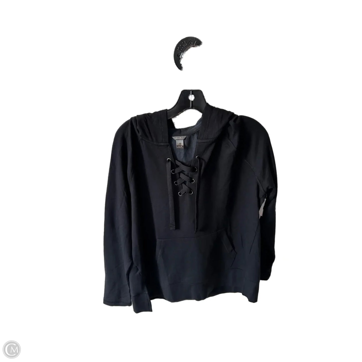 Sweatshirt Hoodie By Eddie Bauer In Black, Size: M