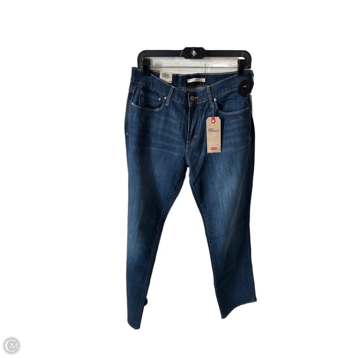 Jeans Straight By Levis In Blue Denim, Size: 10l